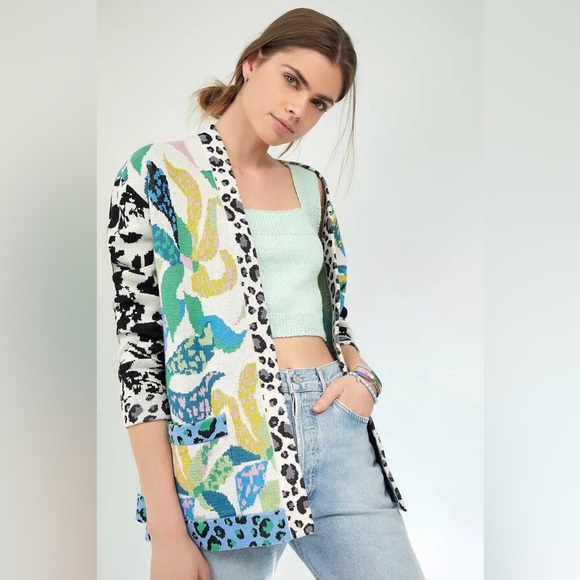 Anthropologie Sweaters - NWOT: Maeve Anthropologie Contrast Cardigan